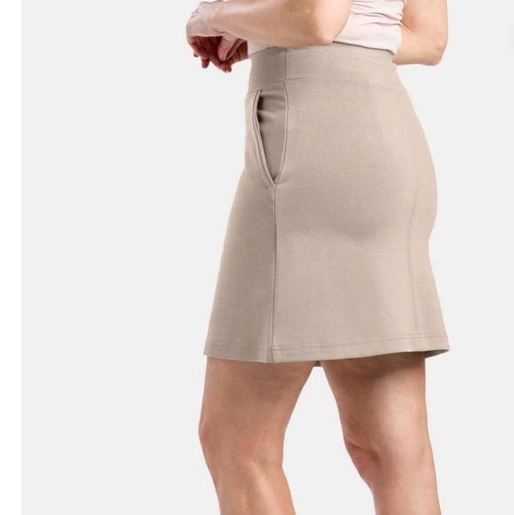 Fishers Finery Ponte Knit A-Line Skirt with Pockets - Picture 2 of 14